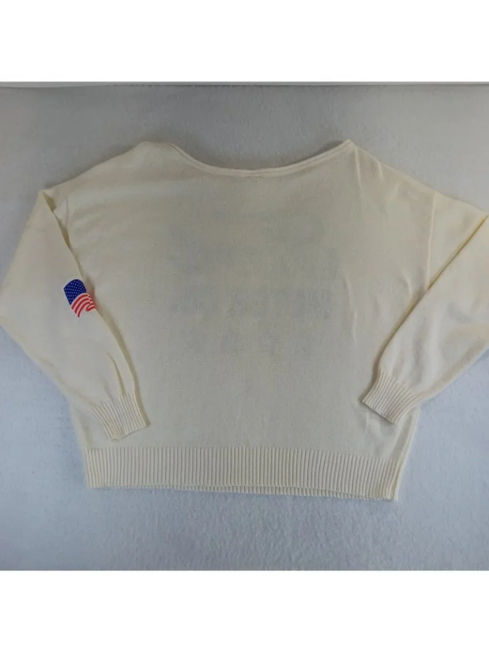 Ford Motor Co. Women's Whisper White Relaxed Fit Boat Neck Sweater LARGE